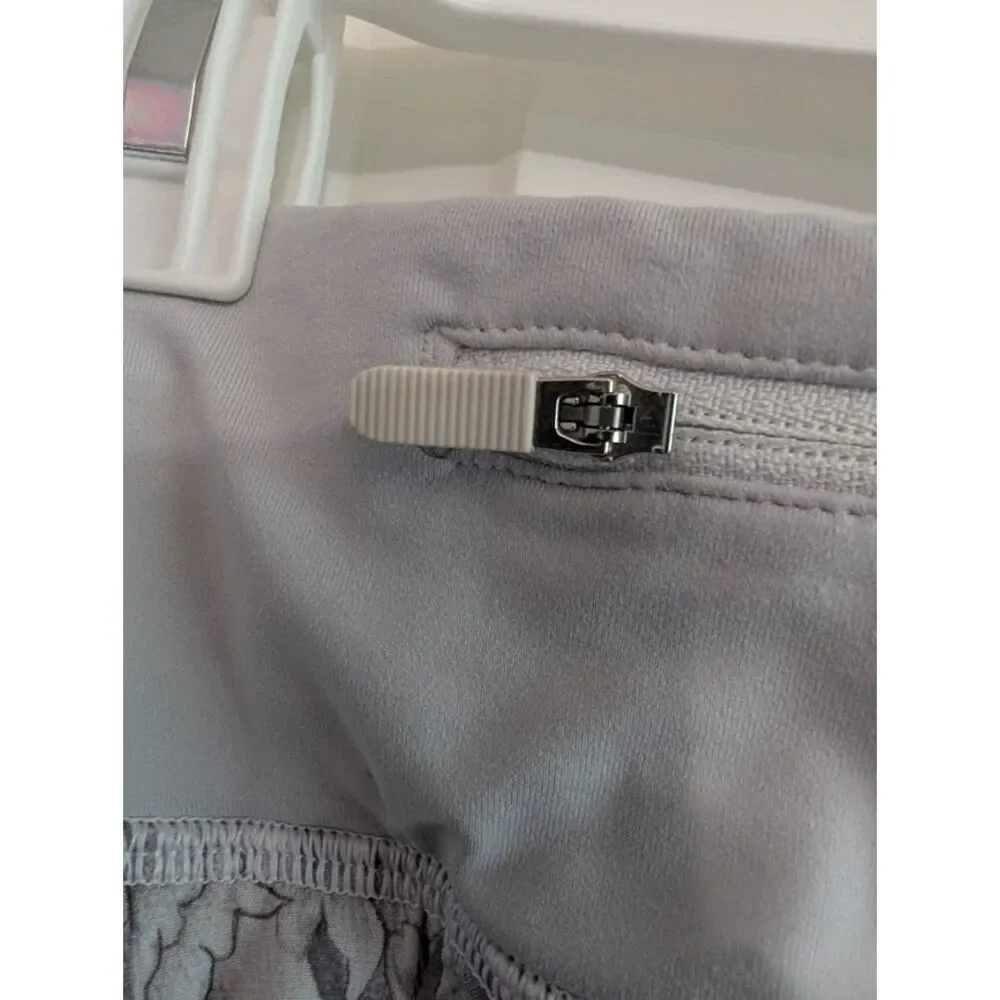 Lululemon 2 Pace Rival Skirt gray floral Mini Twine White golf tennis pickleball